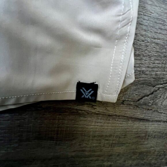 Vortex Tan Stretchy Mesh Vented Pockets Roll Up Long Sleeves Lightweight Shirt - Picture 6 of 11